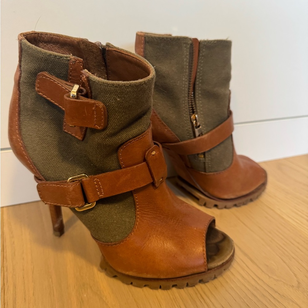 Tory Burch peep-toe booties